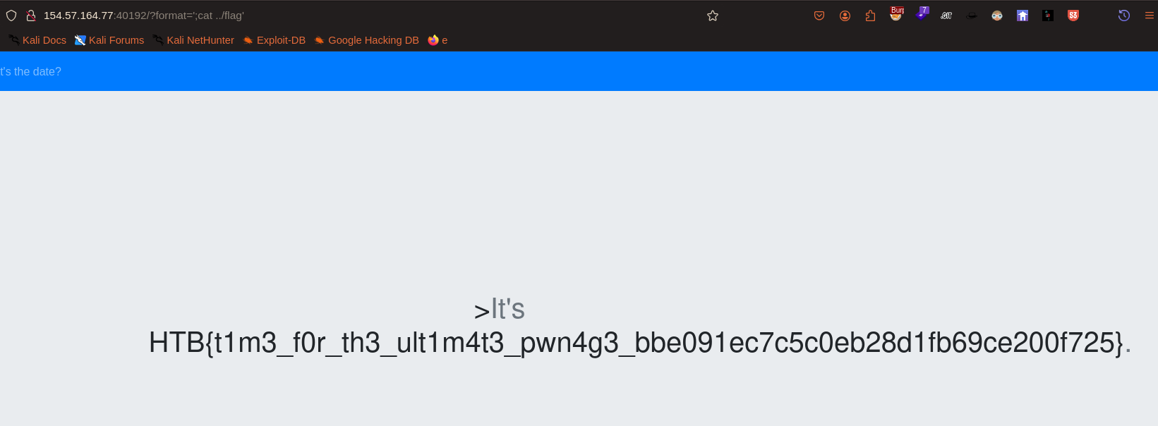 Time KORP command injection confirmed