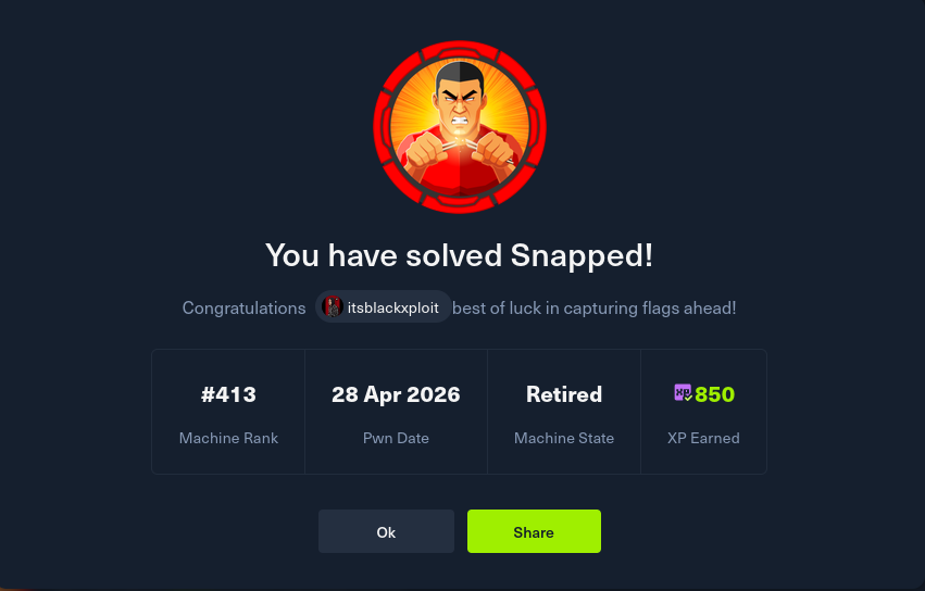 Snapped completion